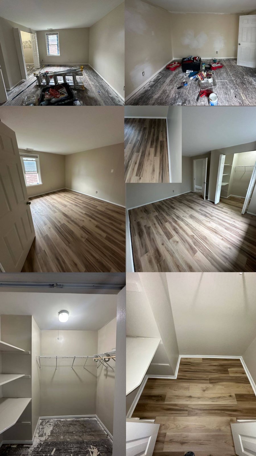 New flooring installation