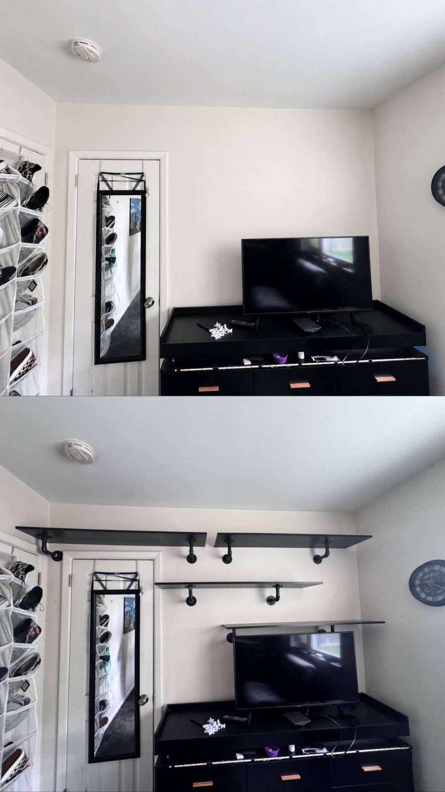 Wall shelf installation
